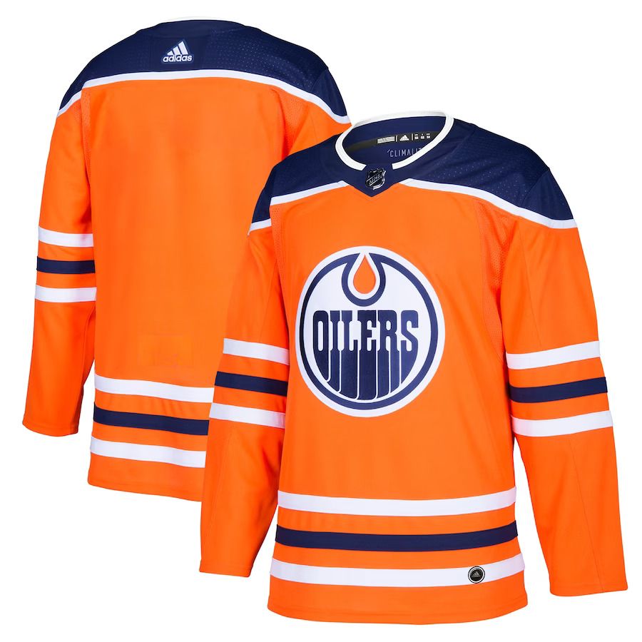 Men Edmonton Oilers adidas Orange Home Authentic Blank NHL Jersey->customized nhl jersey->Custom Jersey